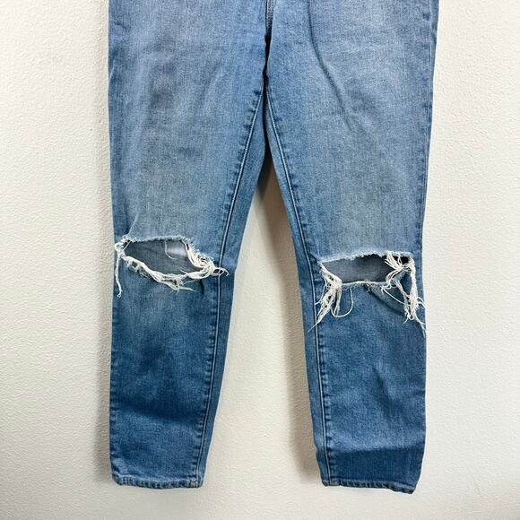 Rolla's Dusters High Rise Slim Jeans Busted Knees 26 - Picture 4 of 14